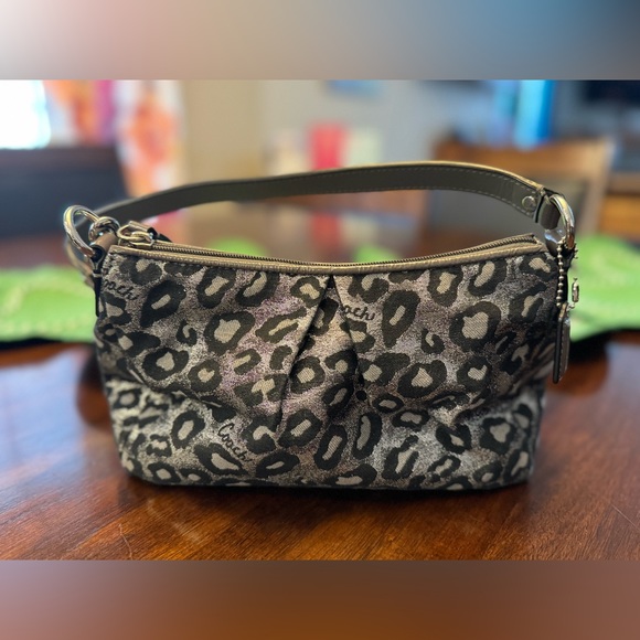 Coach Ocelot Leopard Print satchel/wristlet - Picture 2 of 7